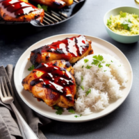 BBQ chicken coconut rice